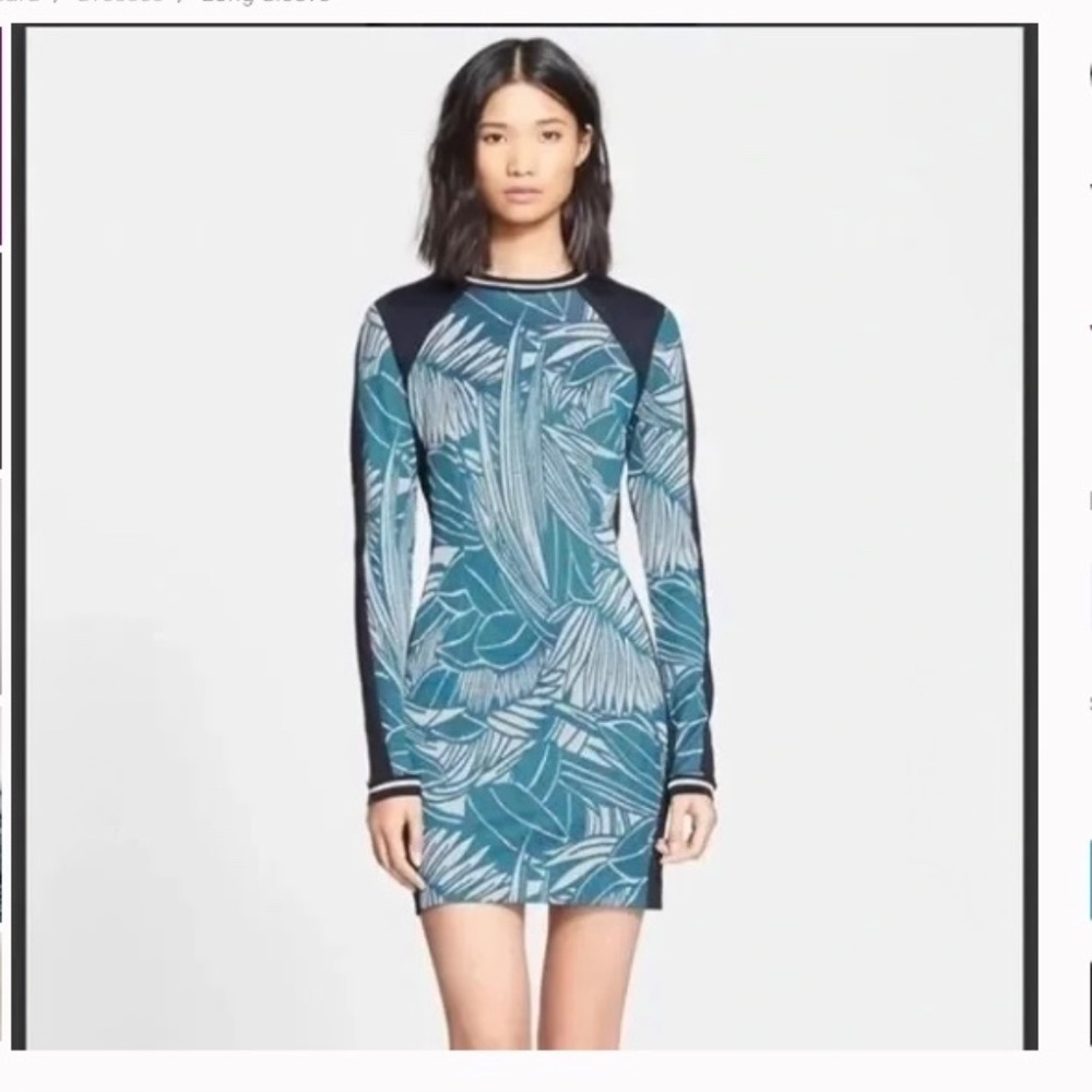 Veronica Beard Jacquard Palm Bodycon Dress, Size L (Only worn Once!)